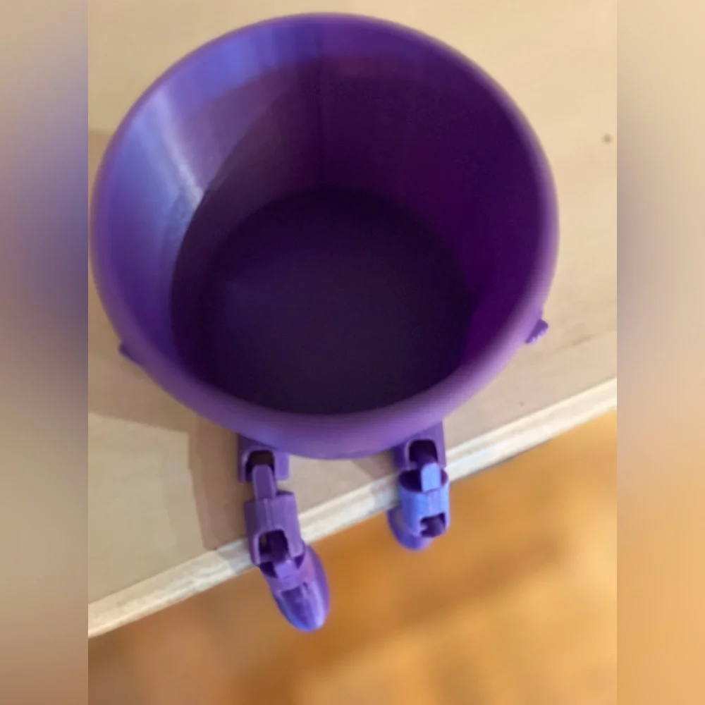 Purple Smiling Makeup Organizer